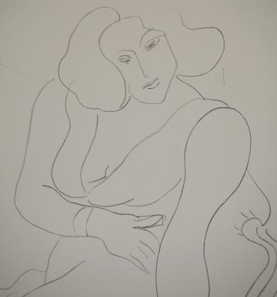Henri MATISSE : La fumeuse au salon, Lithographie signée 2