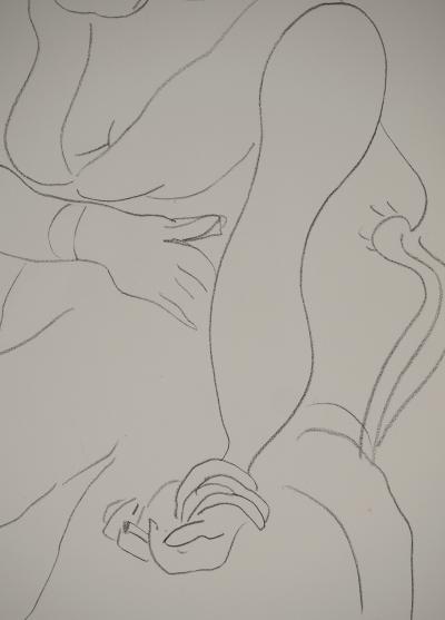 Henri MATISSE : La fumeuse au salon, Lithographie signée 2