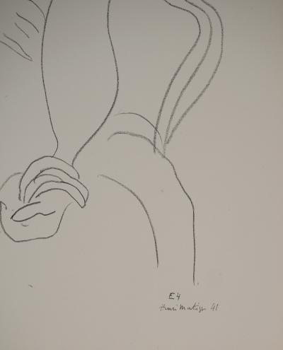 Henri MATISSE : La fumeuse au salon, Lithographie signée 2