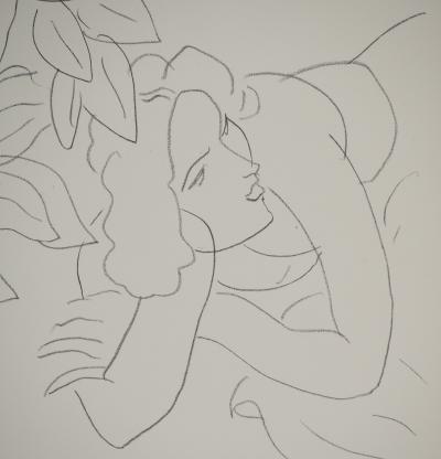 Henri MATISSE : Sieste en bordure de forêt, Lithographie signée 2