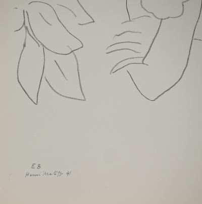Henri MATISSE : Sieste en bordure de forêt, Lithographie signée 2