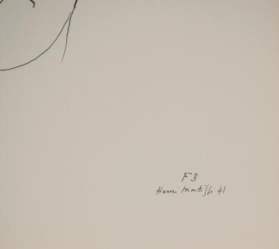 Henri MATISSE : Jeune timide aux bras croisés, Lithographie signée 2