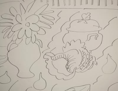 Henri MATISSE : Etude de fleurs, Lithographie signée 2
