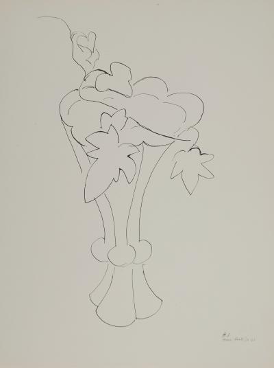 Henri MATISSE : Vase fleuri, Lithographie signée 2