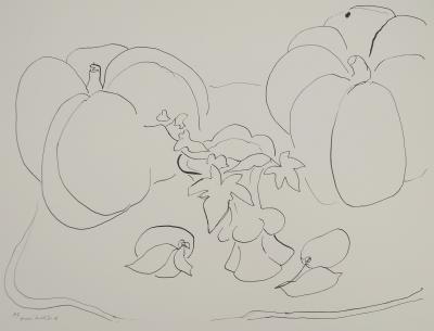Henri MATISSE : Citrouilles et pot de fleurs, Lithographie signée 2
