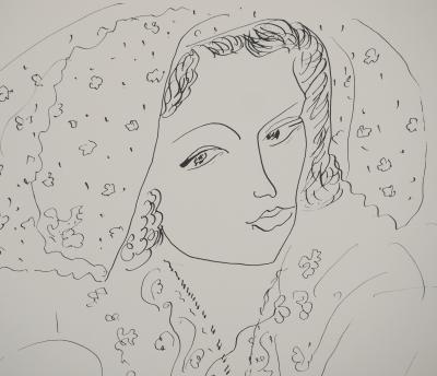 Henri MATISSE : Jeune mariée au voile, Lithographie signée 2