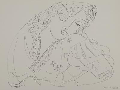 Henri MATISSE : La bohémienne assoupie, Lithographie signée 2