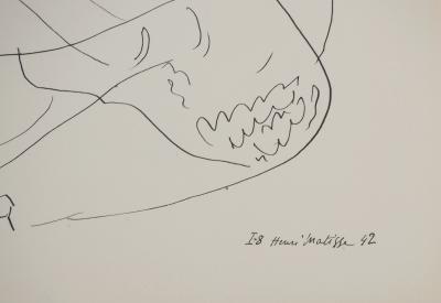 Henri MATISSE : La bohémienne assoupie, Lithographie signée 2
