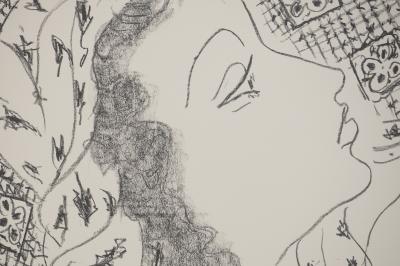 Henri MATISSE : Profil au turban, Lithographie signée 2