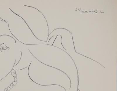 Henri MATISSE : Modèle aux cheveux longs, Lithographie signée 2