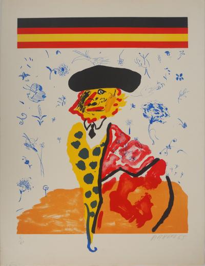 Eduardo ARROYO : Le toréador, Lithographie originale signée 2