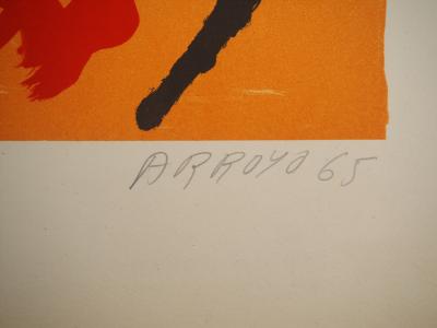 Eduardo ARROYO : Le toréador, Lithographie originale signée 2