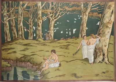 Henri RIVERE : La clairière, Lithographie originale signée 2