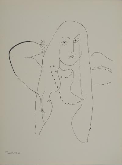 Henri MATISSE : La femme au collier de perles, Lithographie signée 2