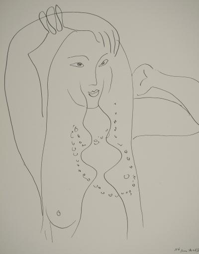 Henri MATISSE : Le visage découvert, Lithographie signée 2