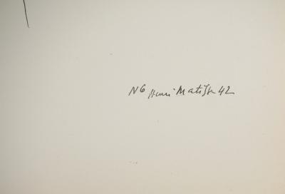 Henri MATISSE : Le visage découvert, Lithographie signée 2