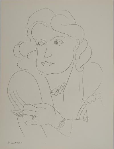 Henri MATISSE : La femme pensante, Lithographie signée 2