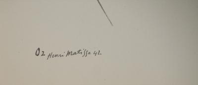 Henri MATISSE : La femme pensante, Lithographie signée 2