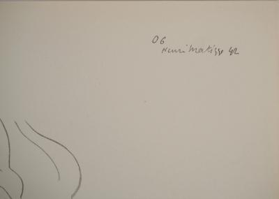 Henri MATISSE : La patience féminine, Lithographie signée 2