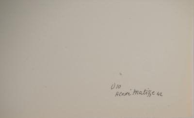 Henri MATISSE : Buste féminin aux fleurs, Lithographie signée 2