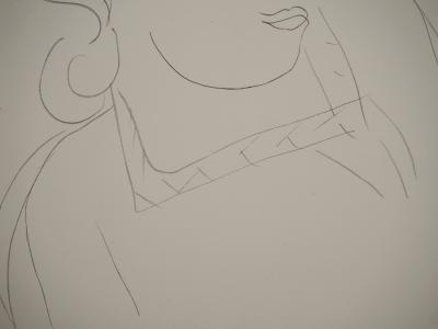 Henri MATISSE : Buste féminin aux fleurs, Lithographie signée 2