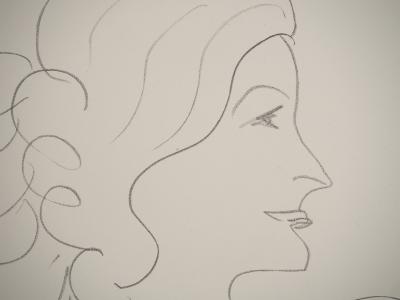 Henri MATISSE : Profil féminin souriant, Lithographie signée 2