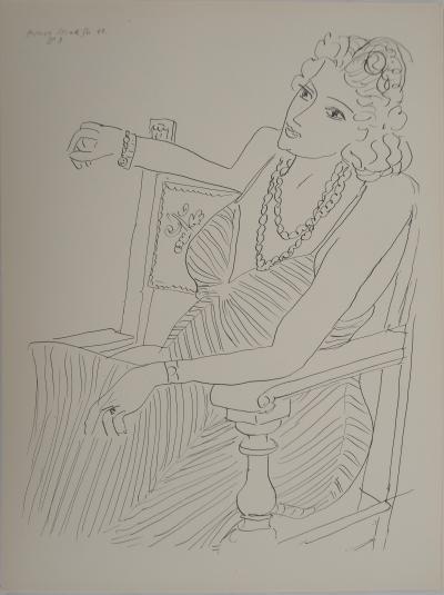 Henri MATISSE : Femme attentive, Lithographie signée 2