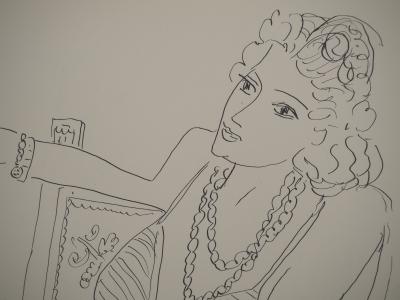 Henri MATISSE : Femme attentive, Lithographie signée 2