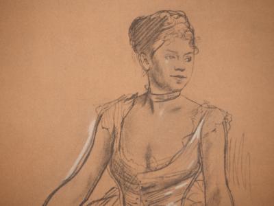 Edgar DEGAS : Etude de danseuse, Lithographie et pochoir signée 2