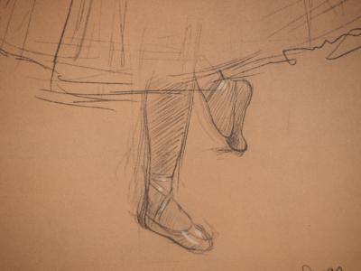 Edgar DEGAS : Etude de danseuse, Lithographie et pochoir signée 2