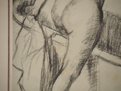 Edgar DEGAS : Femme sortant du bain, Lithographie et pochoir signée 2