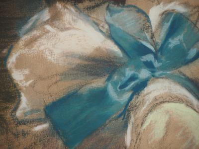 Edgar DEGAS : Ballerine ajustant ses chaussons, Lithographie et pochoir signée 2