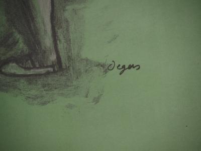 Edgar DEGAS : Les étirements de la ballerine, Lithographie et pochoir signée 2