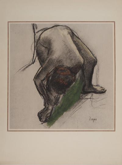 Edgar DEGAS : Etude d’une ballerine nue, Lithographie et pochoir signée 2