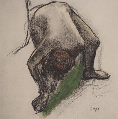 Edgar DEGAS : Etude d’une ballerine nue, Lithographie et pochoir signée 2