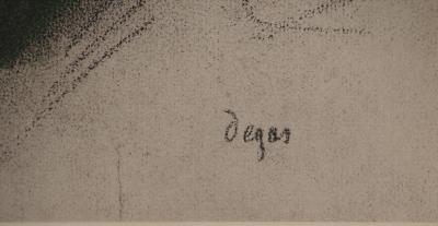 Edgar DEGAS : Etude d’une ballerine nue, Lithographie et pochoir signée 2