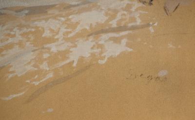 Edgar DEGAS : La repasseuse, Lithographie et pochoir signée 2