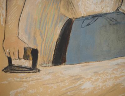 Edgar DEGAS : La repasseuse, Lithographie et pochoir signée 2