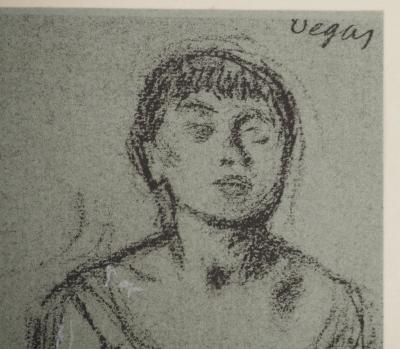 Edgar DEGAS : Les trois petits rats de l'opéra, Lithographie et pochoir signée 2