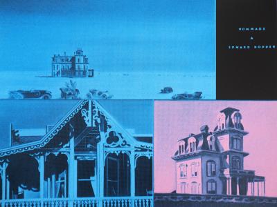Jacques MONORY : Hommage à Edward Hopper, Sérigraphie originale signée 2