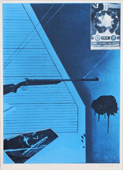 Jacques MONORY : En l’honneur des héros de guerre de l’Oklahoma, Sérigraphie originale signée 2