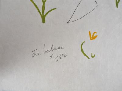 Raymond MORETTI et Jean COCTEAU : Rencontre amoureuse, Lithographie originale signée 2