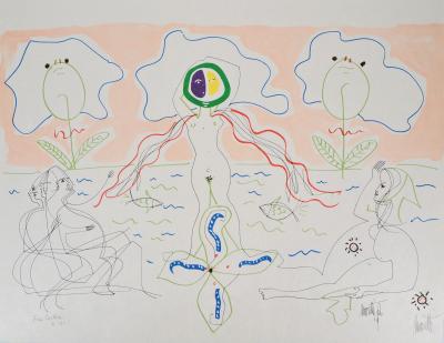 Raymond MORETTI and Jean COCTEAU: The birth of Venus, original signed lithograph 2