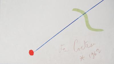Raymond MORETTI et Jean COCTEAU : Poissons et hippocampes, Lithographie originale signée 2