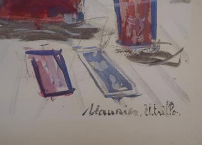 Maurice UTRILLO : Le vin du 14 juillet, Gravure originale signée 2
