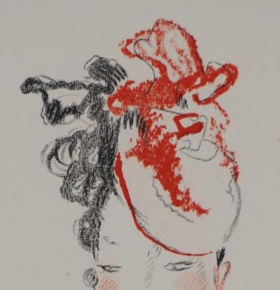 Jean-Gabriel DOMERGUE : Danseuse au bibi rouge, Lithographie et pochoir 2