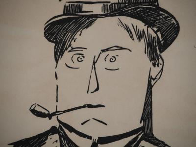 Maurice DE VLAMINCK : Rive gauche, Autoportrait de 1908, Gravure originale 2
