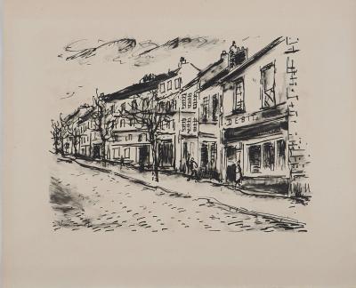 Maurice DE VLAMINCK : Rive gauche, Sur le Faubourg, Gravure originale, signée 2