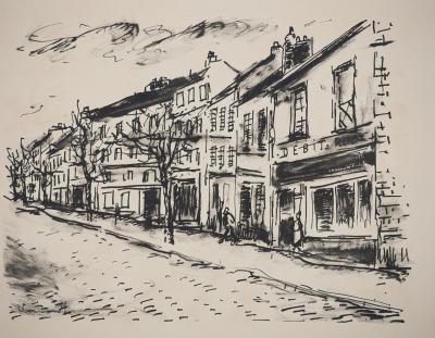 Maurice DE VLAMINCK : Rive gauche, Sur le Faubourg, Gravure originale, signée 2