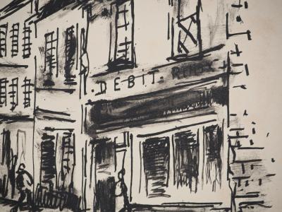 Maurice DE VLAMINCK : Rive gauche, Sur le Faubourg, Gravure originale, signée 2